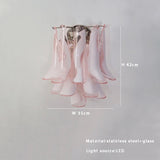 Pink White Large Ceiling Pendant Light Home-appliance High Ceiling Glass Hanging Lamp Lustres Foyer Lighting Extremely Expensive