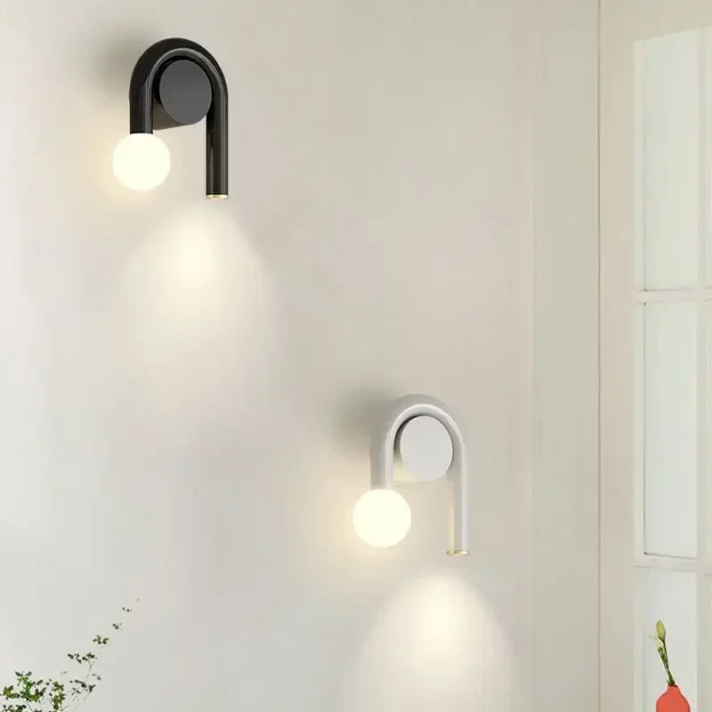 U Shape Wall Lamp Nordic Sconce Lights For Bedroom Living Room