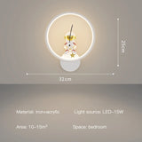 Minimalist Square Led Wall Lamps Astronaut Child Bedroom Bedsides Wall Seconded Light Modern Indoor Decors Night Lighting Fixture