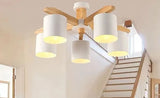 Modern solid wood living room pendant lamp E27 ceiling lamp bedroom ceiling pendant lamp hotel restaurant interior lighting bulb