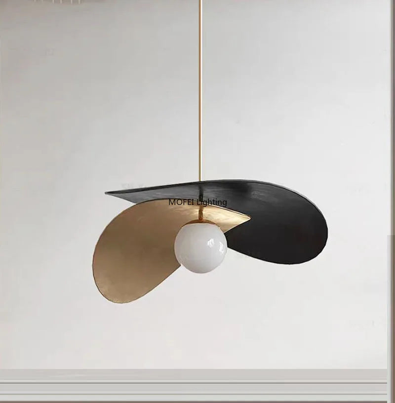 Modern Designer Hat Pendant Light Wabi Sabi Minimalist LED Chandeliers Restaurant Nordic Pendant Light LED Chandeliers Fixture