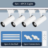 Remote Control Set LED Track Light Dimmable Ceiling Spotlight Rail Light Led Track Rail Spotlight Clothing Store Ceiling Lights