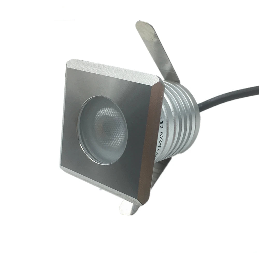 Waterproof 3W LED Garden Buried Light - Square Outdoor Recessed Deck Spotlight