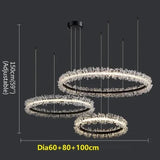 French Light Luxury Lamps Modern Minimalist Living Room Diningroom Bedroom Lighting Internet Celebrity Ring  Crystal Pendant