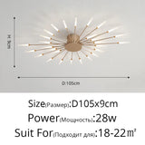 Modern Rotating Pen Tip LED Ceiling Light - Creative Sculptural Art Chandelier