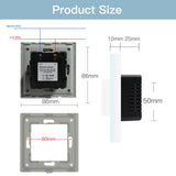 Mechanical Dimmer Switch Led Dimmable Wall Light Switches EU Standard Lamp Switch Brightness Adjustable Glass Frame 10A