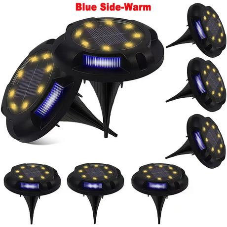 12LED Solar Power Disk Light Outdoor Garden Solar Underground Light Deck Light Spotlight Buried Solar Led Lamp Garden Decor