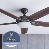 Matte Black Ceiling Fan with Lights and Remote Control Ceiling Fans Room Decor Home Fan  Ceiling Fan with Led Light
