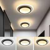 Modern 3 Color Temperature LED Ceiling Lamp Baked Enamel Many Styles Hallway Lamps Balcony Lights Bedroom Living Room 90V-260V