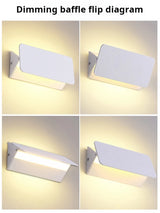 Indoor LED Wall Lamp Adjustable Angle Aluminum Alloy Wall Light Home Living Room Bedroom Vanity Mirror Bedside Lights
