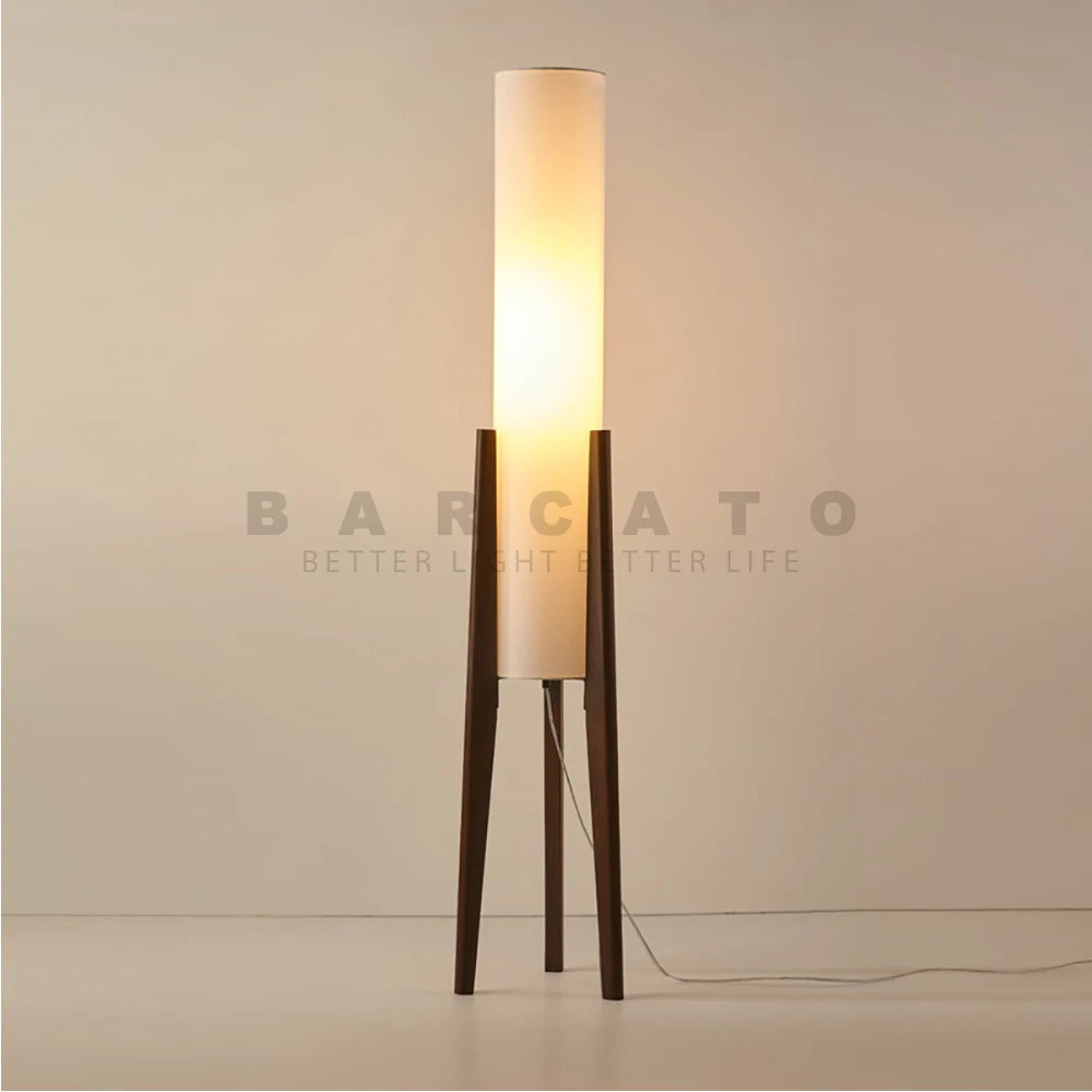 Japanese Retro Wabi - sabi Solid Wood Floor Lamp Study Hotel Art Decorative Corner Standing Lamp Living Room Bedroom Café&#39;s E27 Lamp