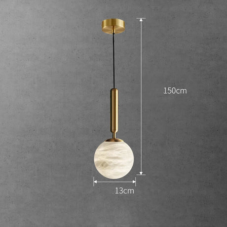 Spain Natural Marble Hanging Lamp Dining Desk Luxury Golden Decors Bedroom Bedhead Pendant Lamp Hotel Restaurant Bar Droplight