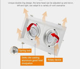 Square Embedded Led Ceiling Trim Rings MR16 Halogen Bulb Light Fittings Holder Led Spotlight GU10 Frame Led Down Light Fixture