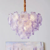 French Luxury Crystal Living Room Pendant Light Internet Famous Creative Shell Light Romantic Clover Pendant Light