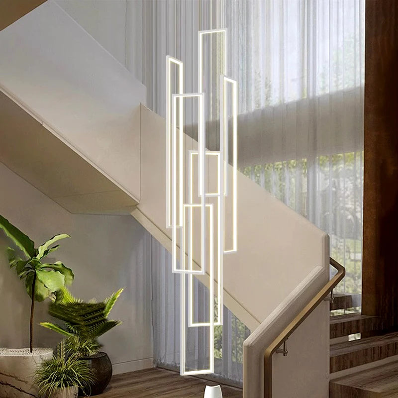 Modern ring stairs led lights pendant light lamps for living room led Chandeliers for dining room hanging light indoor lighting