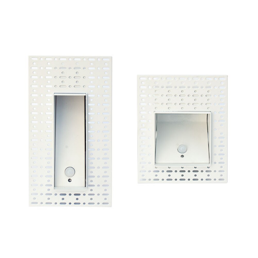 Recessed Motion Detect LED Wall Lamp Frameless 3W Step StairCase Lighting For Home Channel Corridor Hotel Indoor Night Footlight