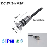 Mini LED 12V Deck Light Recessed Outdoor Led Spot Waterproof IP68 Step Light Garden Path Star Decor DC24V Underground Spotlight