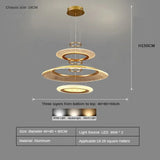 Modern LED Screw Living Room Chandelier Luxury Ring Villa Pendant Lamp Atmosphere Kitchen Island Art Decoration Lighting Fixture