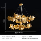 Modern Living Room Maple Leaf Crystal Chandelier Atmosphere High-end Designer Living Room Dining Room Bedroom Light