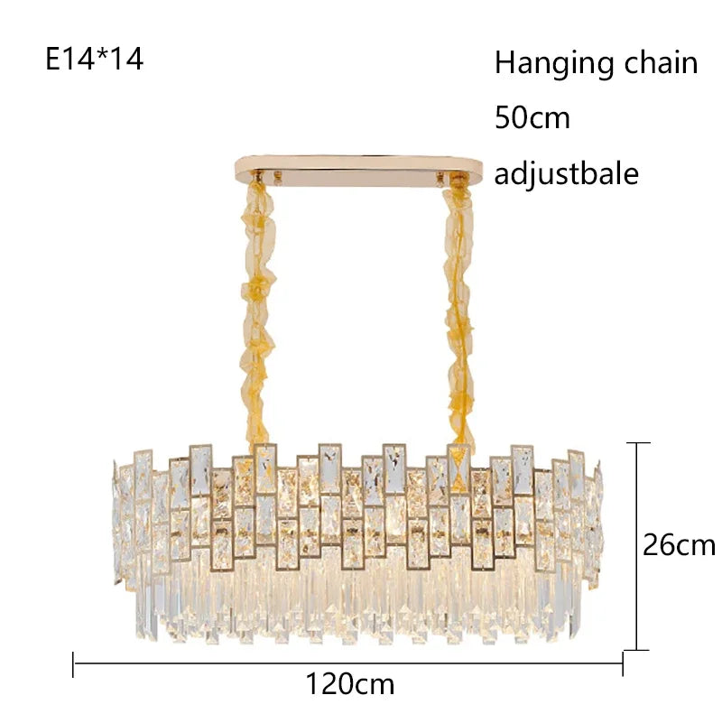 2025 New Modern High-End Light Luxury Crystal Chandeliers for Living Room Dining Bedroom Indoor Decor Lighting Lustres Fixtures