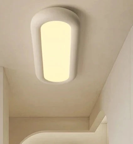 Smart Home Rectangular Bedroom Balcony Hallway Ceiling Light Milk White Resin New Indoor House Lighting Design Lamp and Lanterns