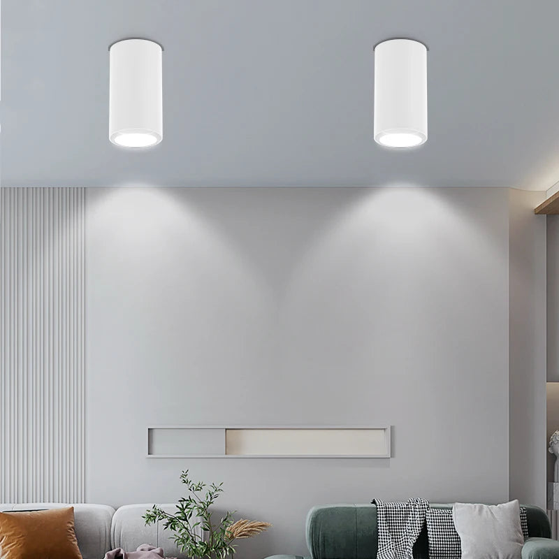 LED Downlight GU10 Replaceable Bulb 110V/220V Ceiling Lamp Surface Mounted Interior Bedroom Living Room Shop Home Led Spotlights