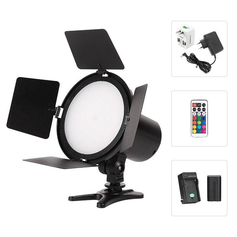 RGB LED video light Studio Photography led lights Video Light Ring RGB Light camera Stand Photography Panel Lamp Light Dimmable