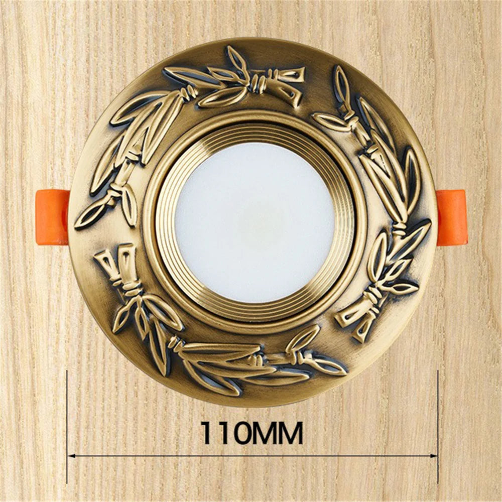 Garland Copper Recessed Ceiling Led Spot Light Home Decor Living Room Kitchen 7.5Cm Hole 220V 110V 3W 10W Luxury Bull Eye Lamp
