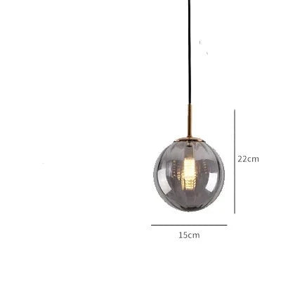 Nordic Colored Glass Pendant Lights Modern Simple Glass Art Hanging Lamp Restaurant Bar Sus pendent Bedroom Bedside Lamp Fixture
