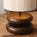 Wabi Sabi Style Solid Wood Designer Creative Walnut Base Living Room Study Bedroom Bedside Japanese Atmosphere Light