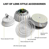Modern High-Brightness LED High Bay Chain Chandelier - Energy-Saving Industrial Overhead Lamp for Factory, Warehouse & Workshop