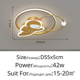 New Designer Home Warm Children's Room Ceiling Light Creative Simple Modern Personality Astronaut Boys Girls Bedroom Lighting