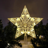 15/20cm Christmas Decoration LED Star Light Christmas Tree Pendant Ornaments for Home Decor Navidad New Year 2025 Gift Accessory