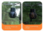 LED Outdoor Solar Light Garden Decoration Flame Effect Hanging Lantern Waterproof LED Lamp for Patio Garden Yard
