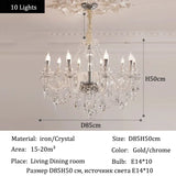 Luxury Home Crystal Chandeliers Villa Lighting for Living Room Decorate LED Ceiling Pendant Lights Indoor Hanging Lights Fixture