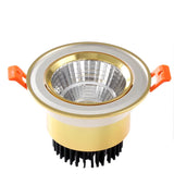 Gold Electroplated Recessed LED Downlights - Ultra-High Quality COB Ceiling Spotlights