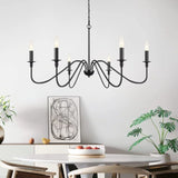 Retro Loft Living Room Chandelier Lighting E14 Vintage American Style Black/Gold Ceiling Chandelier Household Dining Room Light