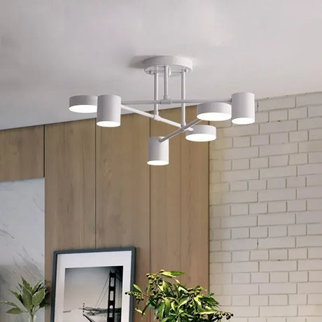 LED Chandelier Modern Semi Black White Gold Luster Ceiling Light For Dining Living Rooms Bedroom Indoor Decors Lamps
