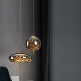 Nordic Glass Ball bedroom chandeliers for Dining Room kitchen fixture pendant lights Restaurant art Decor amber Hanging Lamp