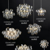 Nordic Balloon Bubble Lighting Boy Children's Bedroom Chandelier Living Room Model Restaurant Creative Ash Glass Lamp