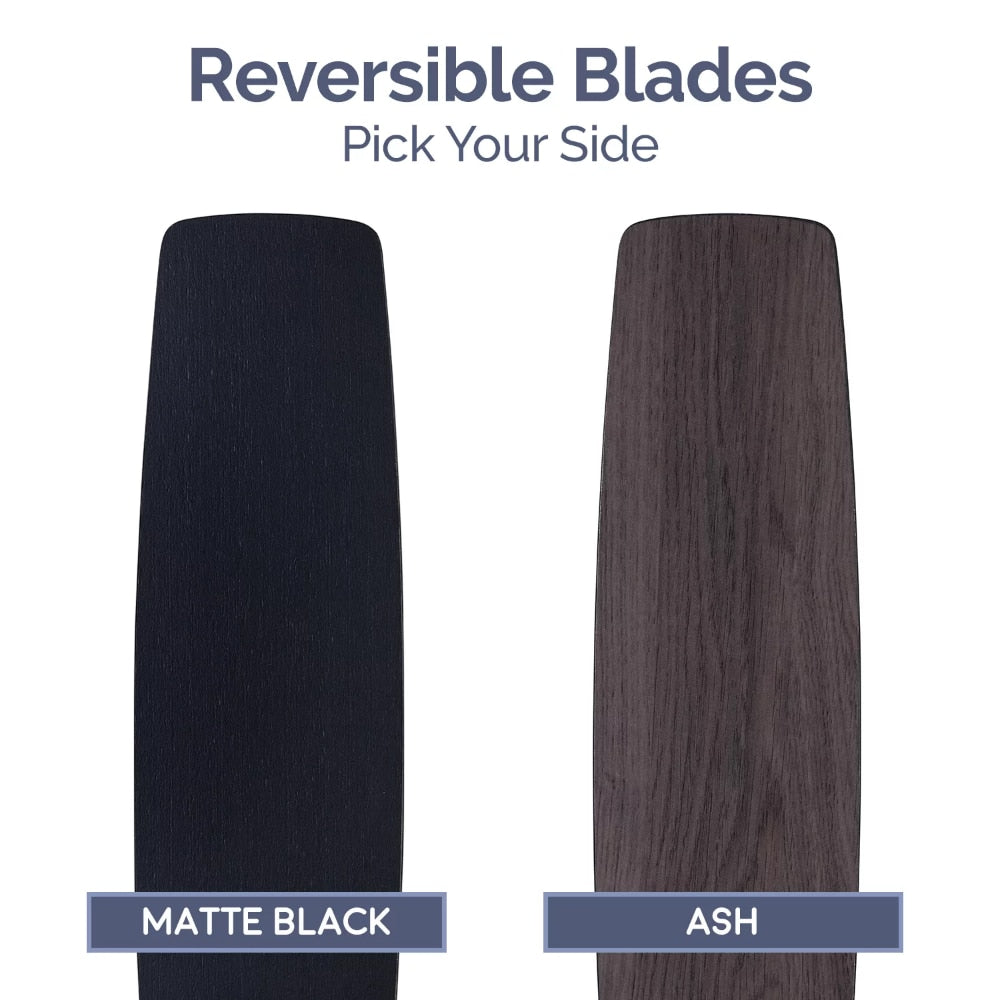 Matte Black Ceiling Fan with Lights and Remote Control Ceiling Fans Room Decor Home Fan  Ceiling Fan with Led Light