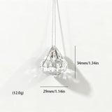 Clear Faceted Diamond Crystal Christmas Ornaments Acrylic Gem Hanging Pendants for Xmas Tree Home Holiday Decoration