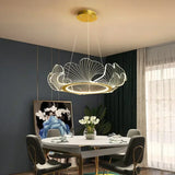 Modern Petal Pendant Light Ring Highlight Acrylic Restaurant Bedroom Decorativos Deluxe Design Living Room Hanging Lamp Fixtures