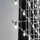 2026 Luxury Cube Glass Chandelier - Modern Villa & Hotel Lobby Hanging Lamp