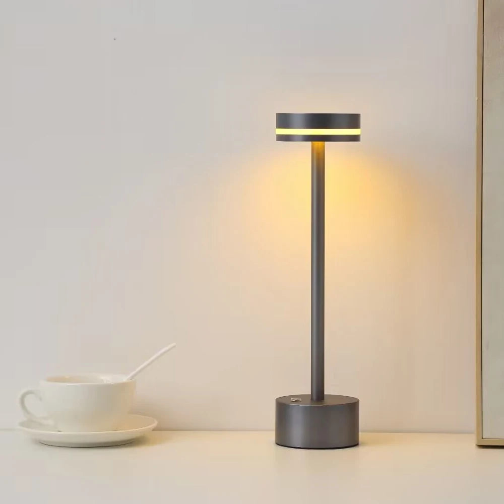 Touch Sensor Rechargable 5V USB Aluminum Table Lamps For Bar Restaurant Hotel Room Decor Reading Desktop Light LED Beside lamp
