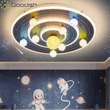 Minimalist Bauhaus Planet Cartoon Cute Bubbles Creative LED Home Ceiling Light Lustre Lamp for Living Room Decoration Chandelier