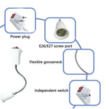 E27 Flexible Extension Converter LED Light Lamp Bulb Extend Adapter Socket Wall Socket Lamp Base Holder Screw Socket EU US Plug