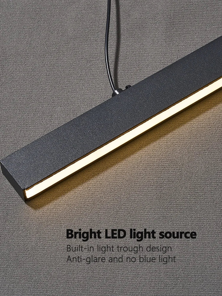 Modern LED Strip Pendant Light - Designer Hanging Lamp with Memory Function