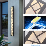 IP65 Waterproof LED Long Wall Sconce (Black Anti-Rust) - Decorative Bird's Nest Exterior Porch Light Fixture for Gardens, Terraces & Garage