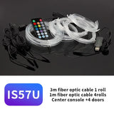 3M Car Interior LED Decorative Lamp - EL Wiring Neon Strip for Auto DIY